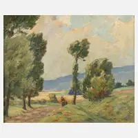 Emil Block, "Spätsommertag", Öl auf Leinwand