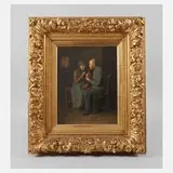 Prof. Friedrich Friedländer, Die Pfeife am Abend, Öl auf Leinwand