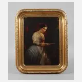 Theodor Fischer attr., "Italienerin", Öl auf Leinwand