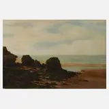 Paul Péraire, An der Küste, Öl auf Leinwand