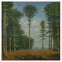 Sophus Hansen, Sommer am See, 1933, Öl auf Hartfasertafel