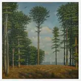 Sophus Hansen, Sommer am See, 1933, Öl auf Hartfasertafel