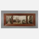 Arthur Jensen, Hamburgtriptychon, 1915, Öl auf Leinwand