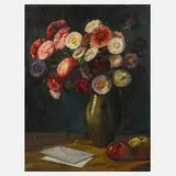 Karl Meyer, Blumenstillleben, 1956, Öl auf leinenkaschierter Malpappe