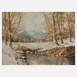 O. Wurster, Winterlandschaft, Öl auf Leinwand