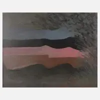 Karl Stengel, Graue Landschaft, Öl auf Leinwand