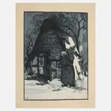Heinrich Vogeler, "Weihnachten", Radierung auf Bütten