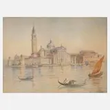 Herman Theodor Holmgren, San Giorgio Maggiore, 1885, Aquarell