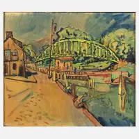 "Am Spandaukanal" by Georg Scholz, Aquarell über Graphit, offered Nov 2022