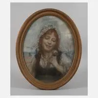 Maria Philips-Weber, Mädchen mit Schmetterling, Mischtechnik