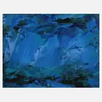Uschi Lüdemann, Abstrakte Komposition, Acryl auf leichtem Karton