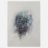 Manfred Feiler, Bildnis eines Älteren, Aquarell