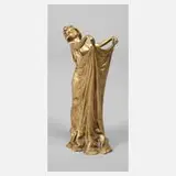 Bergmann, Jugendstilmädchen als Vase, Bronze