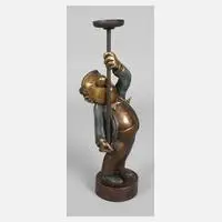 Loriot, "Loriots Kerzenhalter" Bronze, Bronzeguss