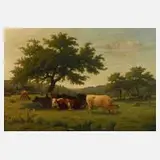 Honoré Delaroche, Bukolische Landschaft, 1869, Öl auf Leinwand