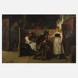 Jacobus Leisten, Der aufdringliche Gast, 1883, Öl auf Leinwand