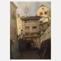 Leopold Beran, Südtiroler Gasse, Öl auf Leinwand