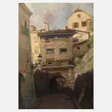 Leopold Beran, Südtiroler Gasse, Öl auf Leinwand