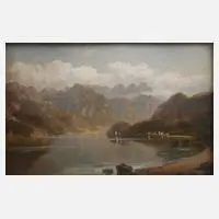 Paul Heitinger, "Walensee", Öl auf Karton