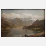 Paul Heitinger, "Walensee", Öl auf Karton