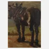 Georg Hilgers, Pferd, Öl auf Karton