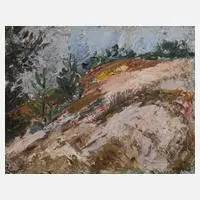 Karl Holfeld, Landschaft bei Bad Sulza, Öl auf Karton