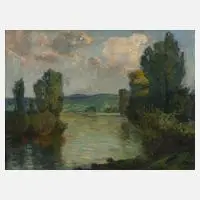 Oskar Kasper, Märkische Seelandschaft, Öl auf Leinwand