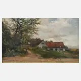 Carl Kehr, Am Bauernhof, 1902, Öl auf Leinwand