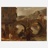 Piet Landkroon, Frauen am Fluss, Öl auf Leinwand