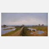 Adolf Pargl, Deichlandschaft, 1904, Öl auf Leinwand
