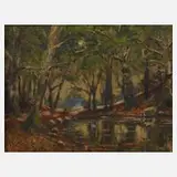 Alfred Petz, Landschaft, Öl auf Leinwand