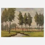 Frank Vervoort, Holländische Landschaft, Öl auf Leinwand