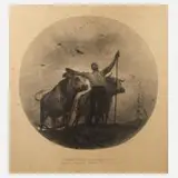 Gustave Maria Greux, "Hymne der Erde an die Sonne", 1894, Radierung