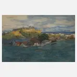 Erich Nikutowski, "Schloss Johannisburg", Aquarell über Graphit