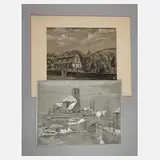 Scheffler, Zwei Zeichnungen, 1922, Tuschezeichnung mit Deckweiß auf grünlichem Papier