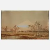 T. H. Watanaby, Blick auf den Fujiyama, Aquarell auf Papier