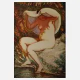 Prof. Richard Dreher, Pointillistischer Damenakt, Kupferstich