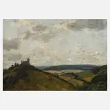 Rudolf Müller-Gerhardt, Im Mittelgebirge, Öl auf Pappe