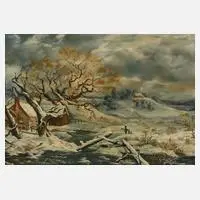 Jens Tautenhahn, Winterlandschaft, 2005, Öl auf Faserplatte