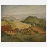 Brigitte Dietzsch, "Toskana", Aquarell