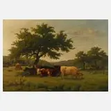 Honoré Delaroche, Bukolische Landschaft, 1869, Öl auf Leinwand