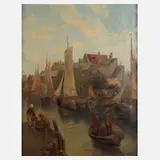 Kirk van Hoom, "Motiv aus dem Haag", Öl auf Leinwand