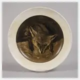August Schleich, Rauchmalerei "Fuchs", Zeichnung