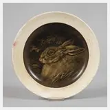 August Schleich, Rauchmalerei "Hase", Ölfarbe