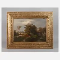 Hugo Veit, Sommerliche Landpartie, Öl auf Leinwand