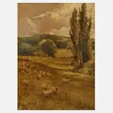 Cornelis Westerbeek, Schafherde, Öl auf Leinwand