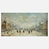 Jacob, Hafen von Ostende im Winter, Öl auf Holz