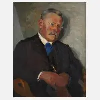 Mathilde Kummer-Kroell, Herrenportrait, Öl auf Leinwand