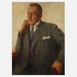 Walter Leutheuser, Portrait Georg Waldvogel, Öl auf Malplatte