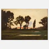Herbert Neville, Abendstimmung, Öl auf Leinwand